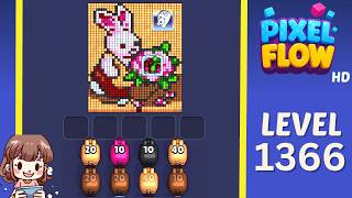 Pixel Flow Level 1366 Solution Walkthrough