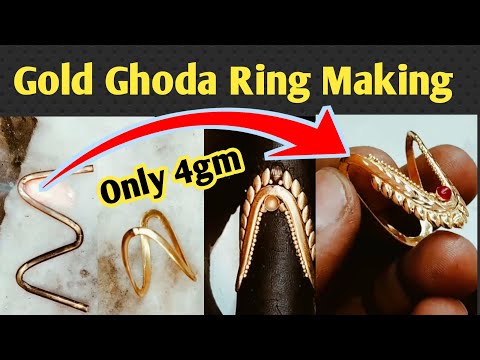 Gold Vanki Ring Design || Gold Ghoda Ring Making || #gold #jewellery