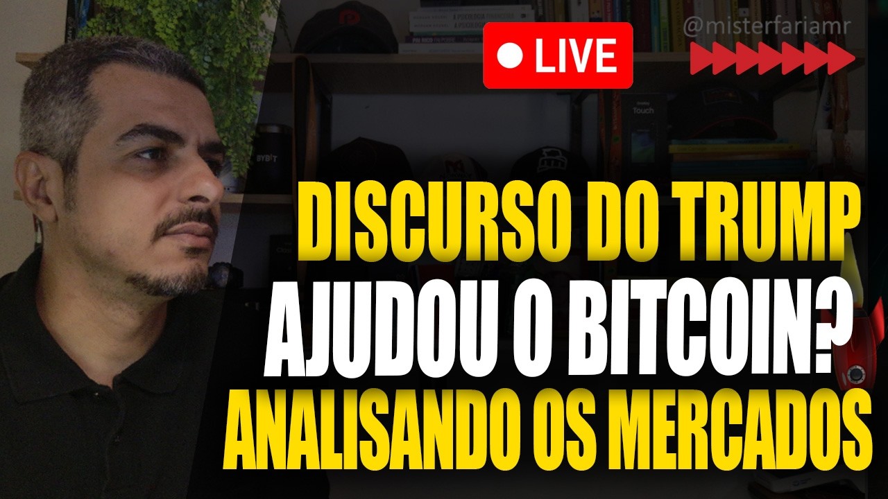 BITCOIN em Suporte IMPORTANTE - Discurso do TRUMP Ajudou os MERCADOS? - OURO PRATA Altcoins ETFs