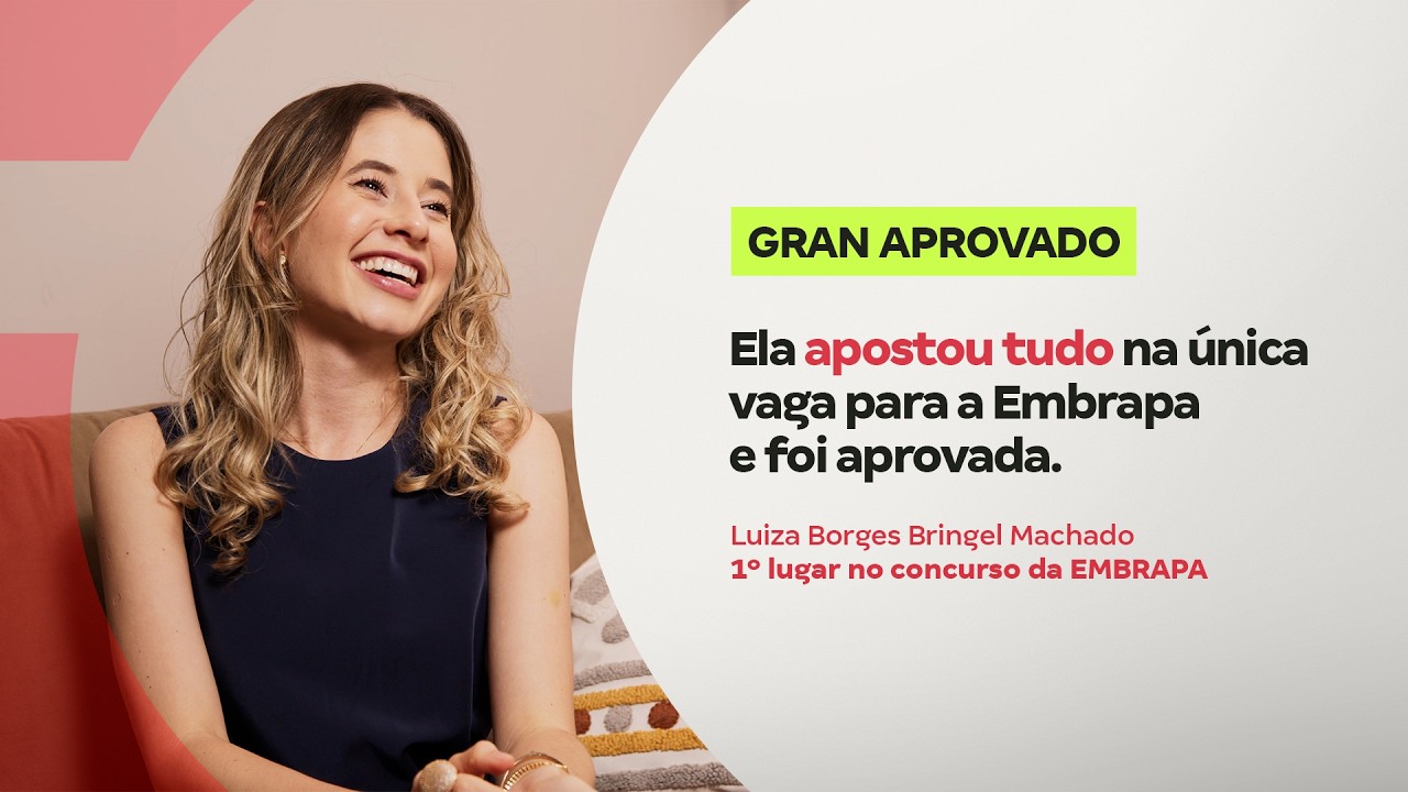 O concurso da Embrapa tinha só 1 vaga. Era tudo o que Luiza precisava