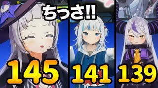 どんぐりの背比べを始めるちびっ子3人【紫咲シオン/がうるぐら/ラプラス・ダークネス】【ホロライブ切り抜き】