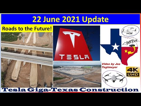 Tesla Gigafactory Texas 22 June 2021 Cyber Truck & Model Y Factory Construction Update (07:45AM)