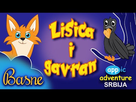 Basne - Lisica i Gavran - Priče za decu na srpskom