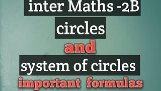 inter maths -2B// important formulas