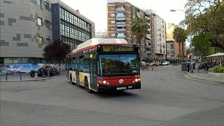 Circulación de varias líneas de autobuses de Transports de Barcelona (TMB) en el área de Collblanch