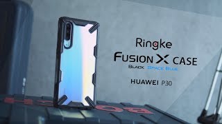 Ringke Fusion X Huawei P30 Hoesje Blauw Hoesjes