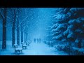 Peaceful Snowfall Ambience Relaxing Winter Sounds Calm Snow Night For Sleep Study Relaxation