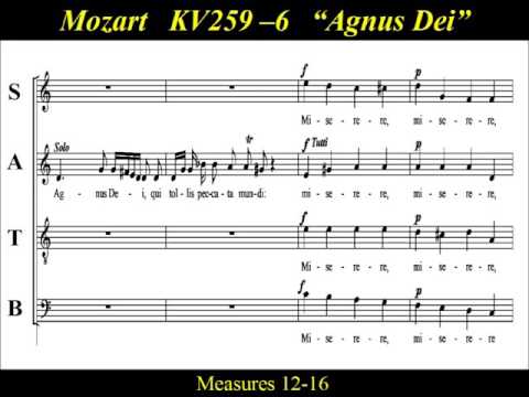 Mozart - Organ Solo Mass - KV 259-6 Agnus Dei - Soprano