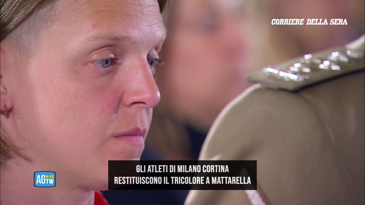 Titolo: Milano Cortina, gli atleti restituiscono il tricolore a Mattarella