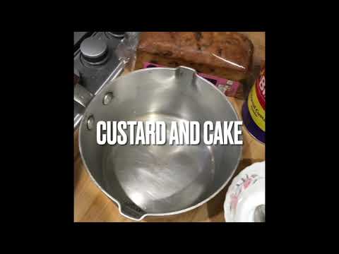 Custard and cake recipe Indian style