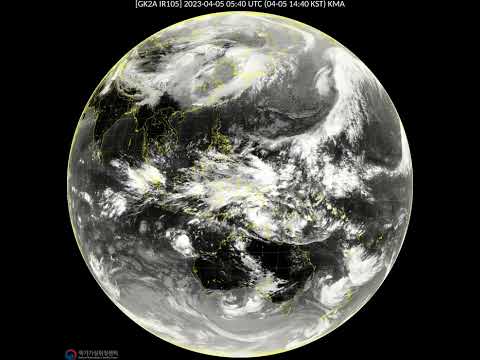 [Daily] April 05, 2023 GK2A Satellite Infrared Radiation 10.5 um | Full Disk | 20230405