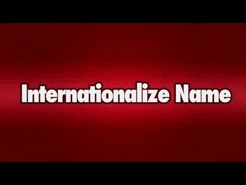 Internationalize Name Using Javascript