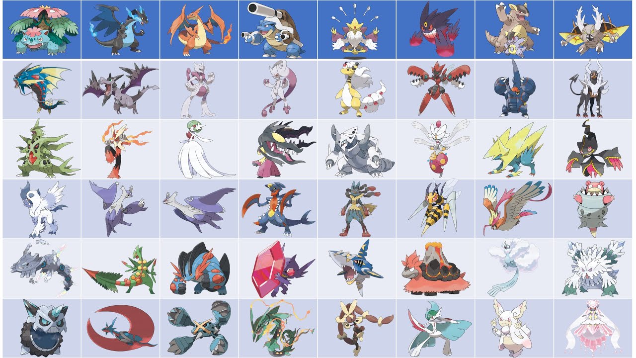 Coloring all MEGA POKEMON - Coloring book