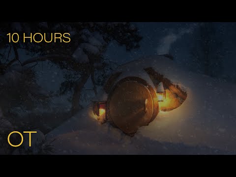 Sleepy Blizzard at the Hobbit House | Howling Wind and Blowing Snow for Relaxing | Sleeping | Study