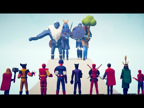 MARVEL Team vs ALL GIANTS Team - Totally Accurate Battle Simulator TABS