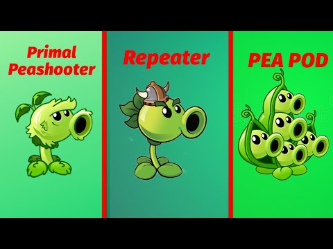 PRIMAL PEASHOOTER vs REPEATER vs PEA POD - Noob Vs Pro Vs Hacker | Plants Vs Zombies 2 |
