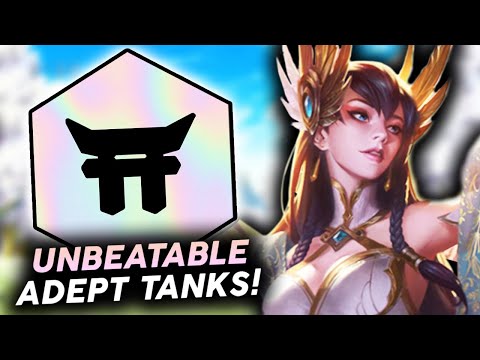 4 ADEPT TANKS BLOCKS ALL ENEMY CARRIES!!  | Teamfight Tactics