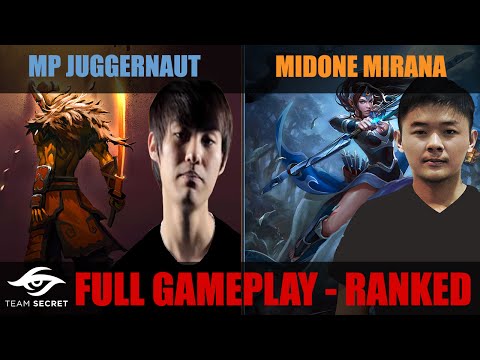 Dota 2 | MP and MidOne Play Juggernaut and Mirana! | Ranked MMR Gameplay