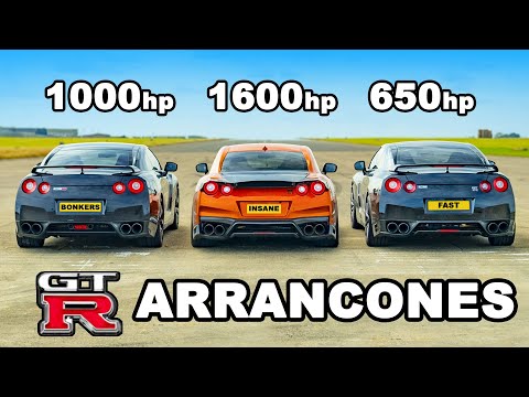 Nissan GT-R 1600hp vs 1000hp vs 650hp: ARRANCONES
