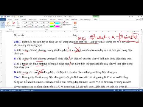 Lý 9 - LT Định luật Jun- Lenxo- Câu 1