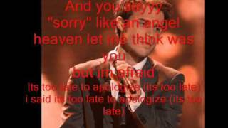 Kris Allen- Apologize- Lyrics
