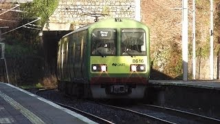 preview picture of video 'IE 8510 Class Dart Train number 8616 - Glenageary Station, Dublin'