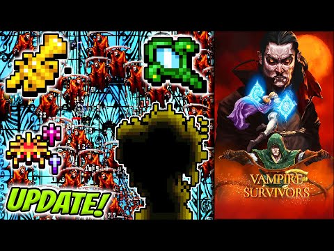 Defeating The Shadow Boss Unlocking Endless and Inverse Mode & New Weapon in Vampire Survivors 1.0
