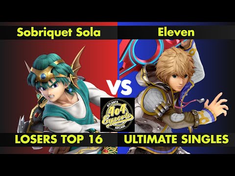 SSBU - 4o4 Smash Night 27 - Sobriquet Sola (Hero) vs Eleven (Shulk) - Losers Top 16