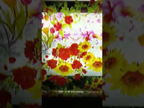 Four colour flower print pvc flim