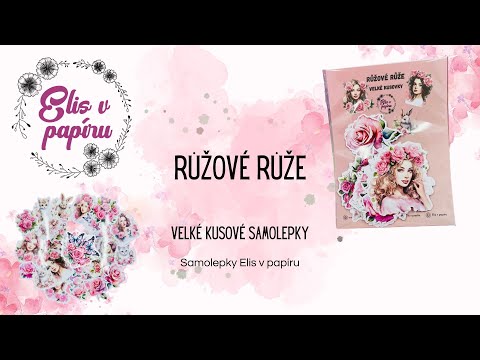 Velké kusové samolepky: Růžové růže