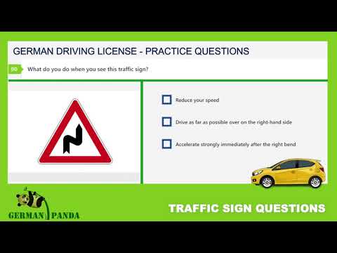 TRAFFIC SIGNS 18/32 | Driving License Germany | Theory Exam in English | Practice Test Questions