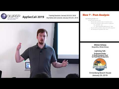 Image thumbnail for talk Endpoint Finder: A static analysis tool to find web endpoints