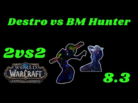 DESTRO Warlock Arena PoV 2v2 - How to Lose / Win vs BM Hunter 2400+