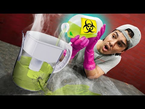 Pouring ACID into a WATER FILTER?! (DO NOT TRY THIS!) Video