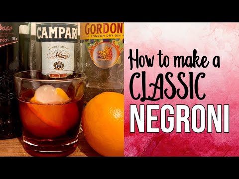 How to make a Negroni cocktail! Classic Italian Drink!