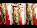 Banarasi Silk Saree Draping In Very Easy Steps Saree Draping Tips Tricks With Perfect Pleats