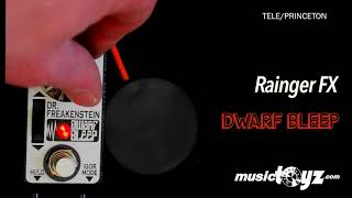 Video thumbnail for Rainger FX Dr FREAKENSTEIN DWARF BLEEP (and Igor) mini-pedal by musictoyznetwork