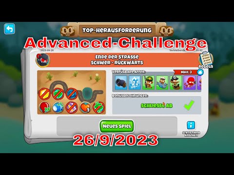BTD 6 Top Herausforderung 26.09.2023 | bloonstd6 - Advanced Challenge  -   Use Your Imagination