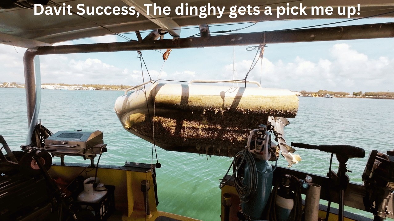 Davit Success, The dinghy gets a pick me up! - Project Brupeg Ep.389