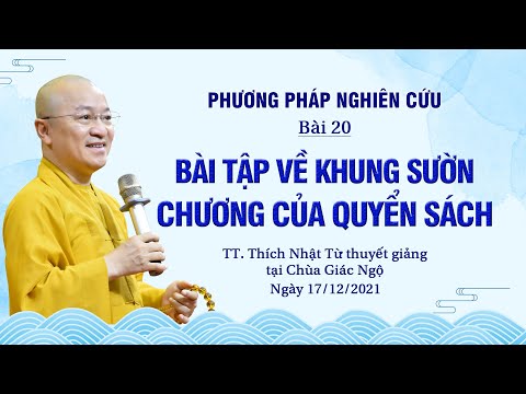 Bài tập về khung sườn chương của quyển sách l Phương pháp nghiên cứu 2021