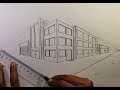How To Draw in Two Point Perspective - Simple Town #2