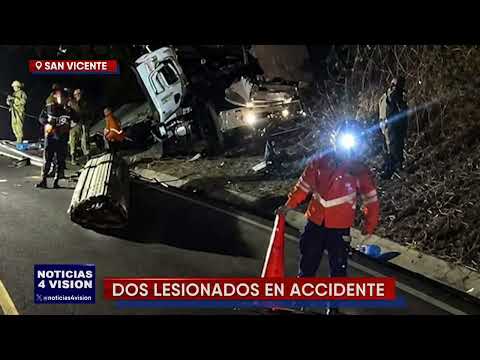 Dos lesionados en accidente sobre carretera en San Vicente | N4V