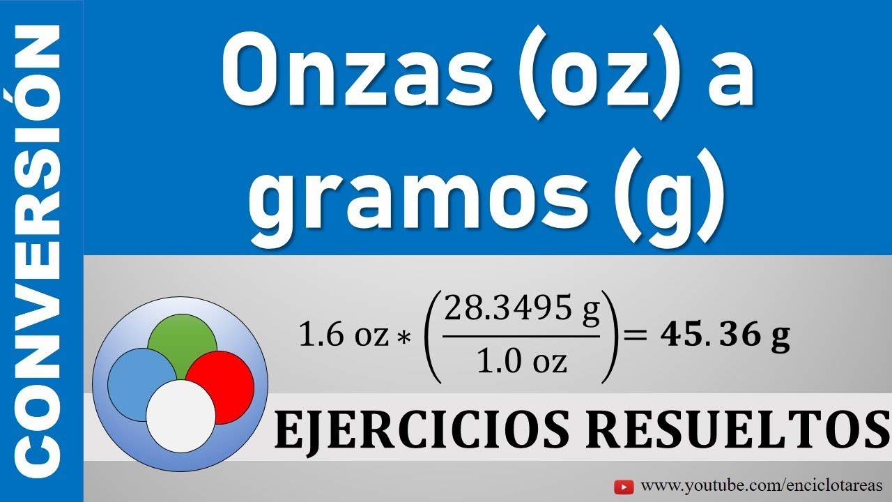 Conversión de onzas (oz) a gramos (g) - (oz a g)