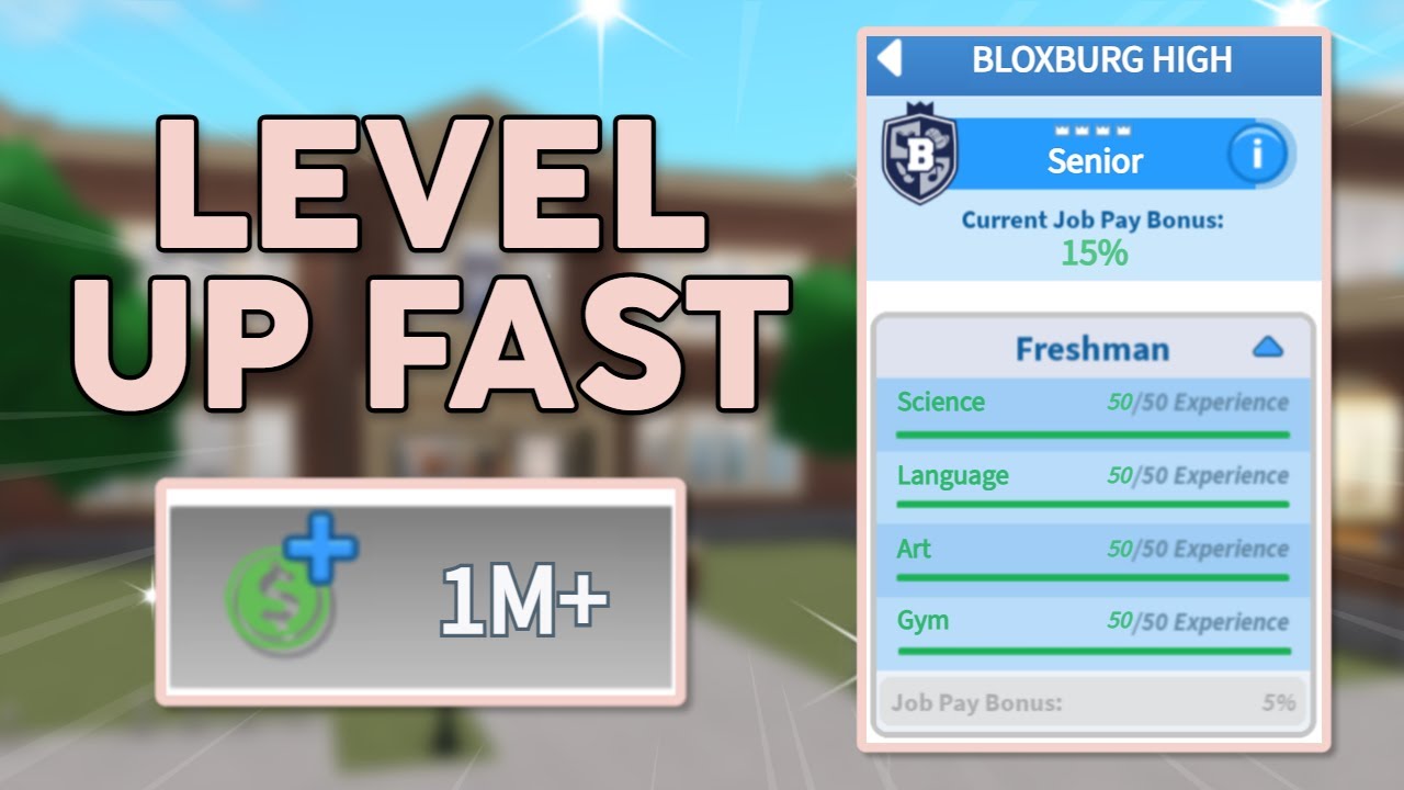 How To Level Up FAST at The Bloxburg School