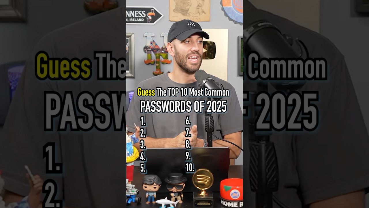 Top 10 Most Common Passwords Of 2025! Any Yours? #shorts #password #top10 #guessinggame
