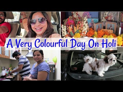 Holi Day Vlog 2019 | Delicious Food Cooked By My Friend | When My Dogs Go For Night Walk Video