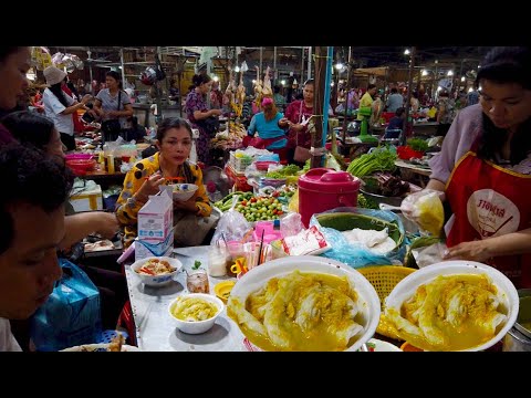 Street Food Tour - Takhmao Thmei Market Food Scenes
