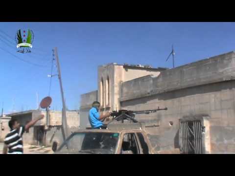 استهداف حاجز الغربال في الدار الكبيرة في حمص بالدوشكا من قبل كتيبة الشهيد عبدالرحمن العزو