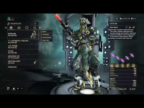 Cyte 09 And Sobek Build Warframe