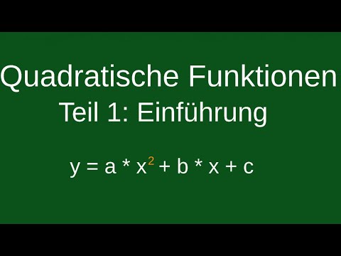 Quadratische Funktionen Teil 1: Einführung